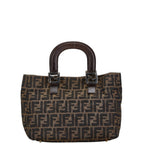 Fendi  Canvas Leather Tote Bag ()