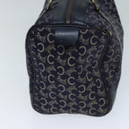 CELINE C Macadam Canvas Hand Bag Navy Auth 73095