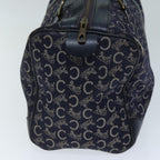 CELINE C Macadam Canvas Hand Bag Navy Auth 73095