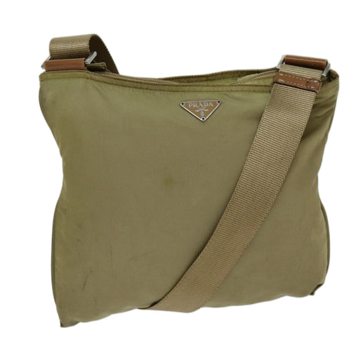 PRADA Shoulder Bag Nylon Beige 73098