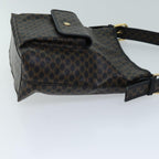 CELINE Macadam Canvas Shoulder Bag PVC Black  73131