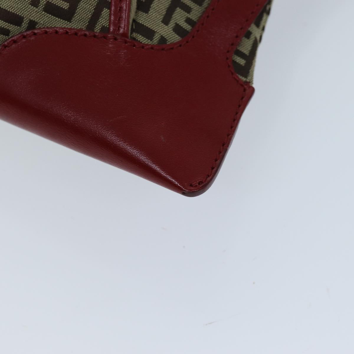 FENDI Zucchino Canvas Shoulder Bag Beige73133