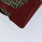 FENDI Zucchino Canvas Shoulder Bag Beige73133