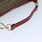 FENDI Zucchino Canvas Shoulder Bag Beige73133
