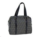 FENDI Zucchino Canvas Hand Bag Navy73134