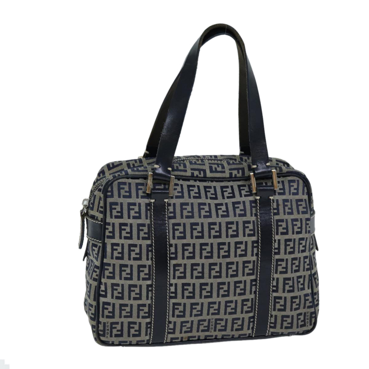 FENDI Zucchino Canvas Hand Bag Navy73134