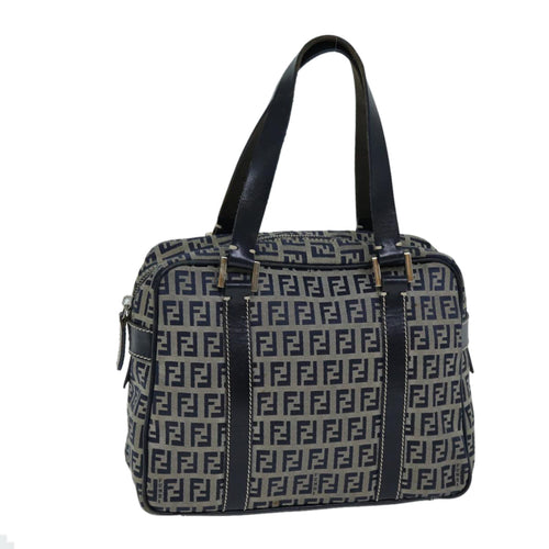 FENDI Zucchino Canvas Hand Bag Navy73134