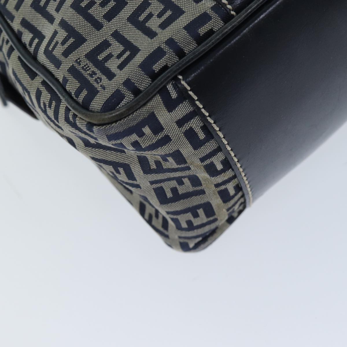 FENDI Zucchino Canvas Hand Bag Navy73134