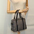 FENDI Zucchino Canvas Hand Bag Navy73134