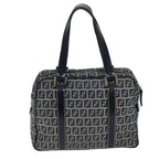 FENDI Zucchino Canvas Hand Bag Navy73134