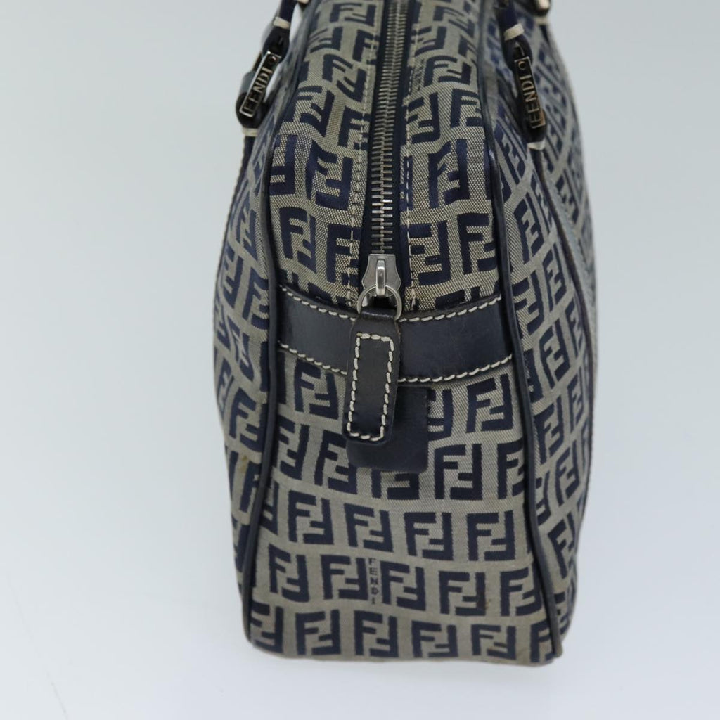 FENDI Zucchino Canvas Hand Bag Navy73134