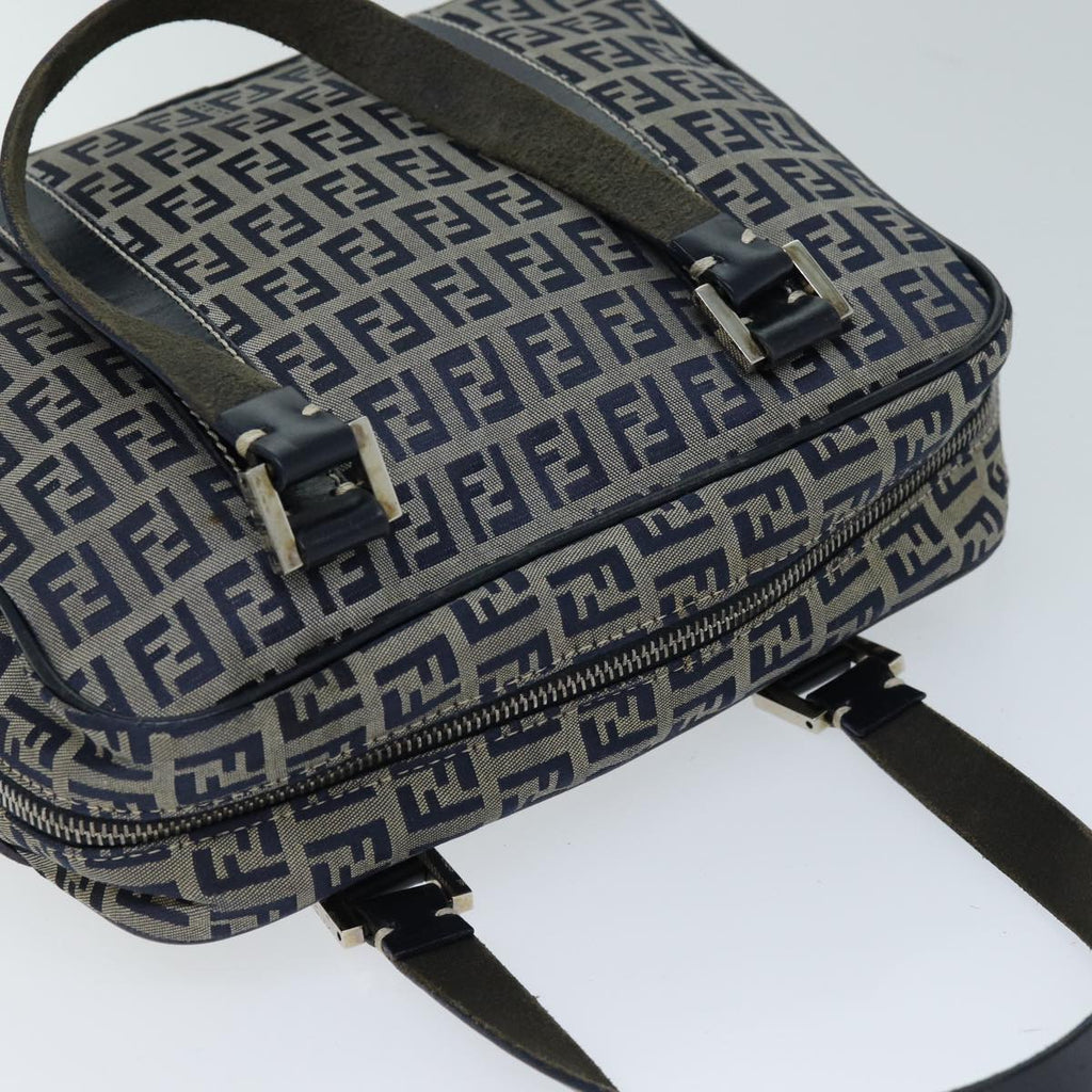 FENDI Zucchino Canvas Hand Bag Navy73134