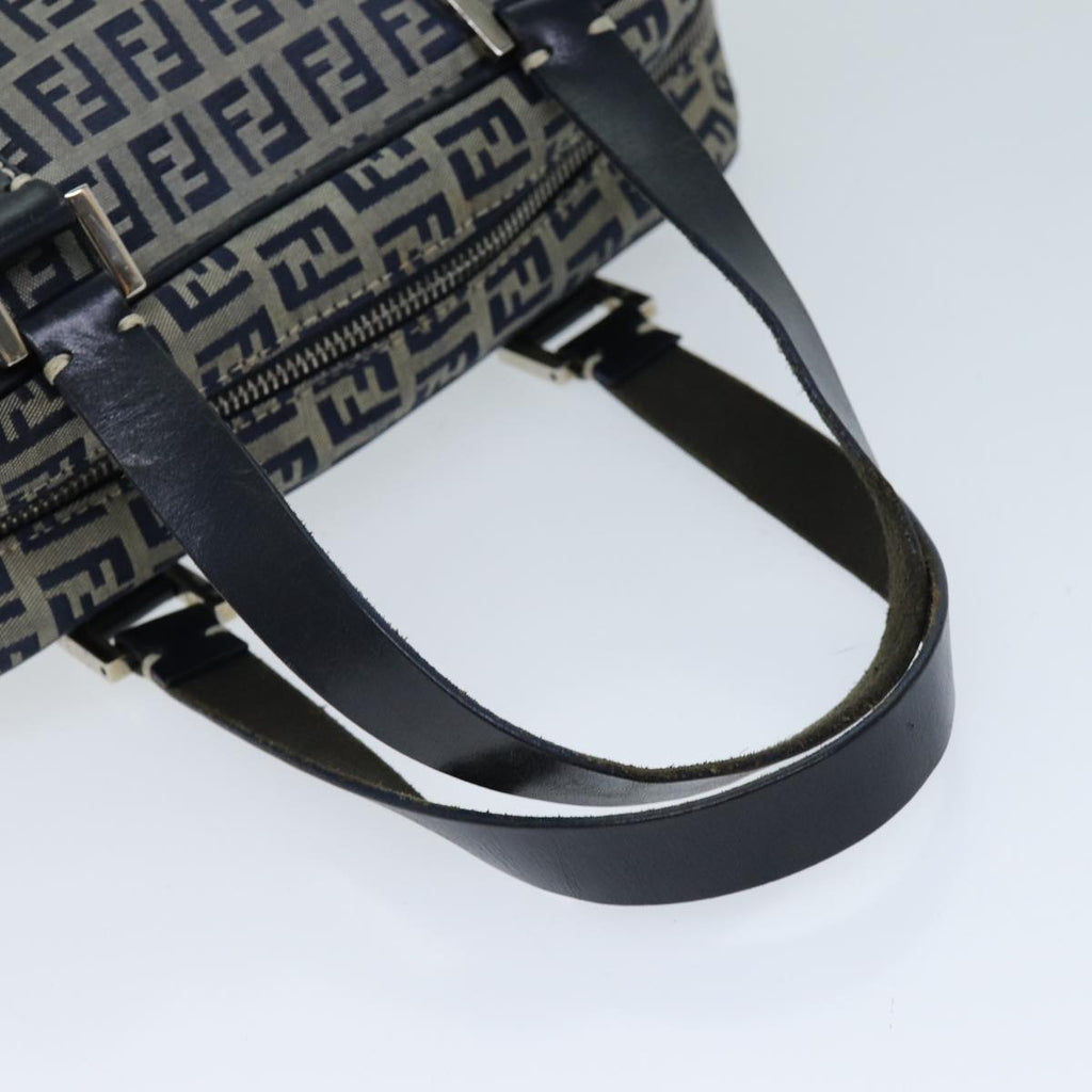FENDI Zucchino Canvas Hand Bag Navy73134