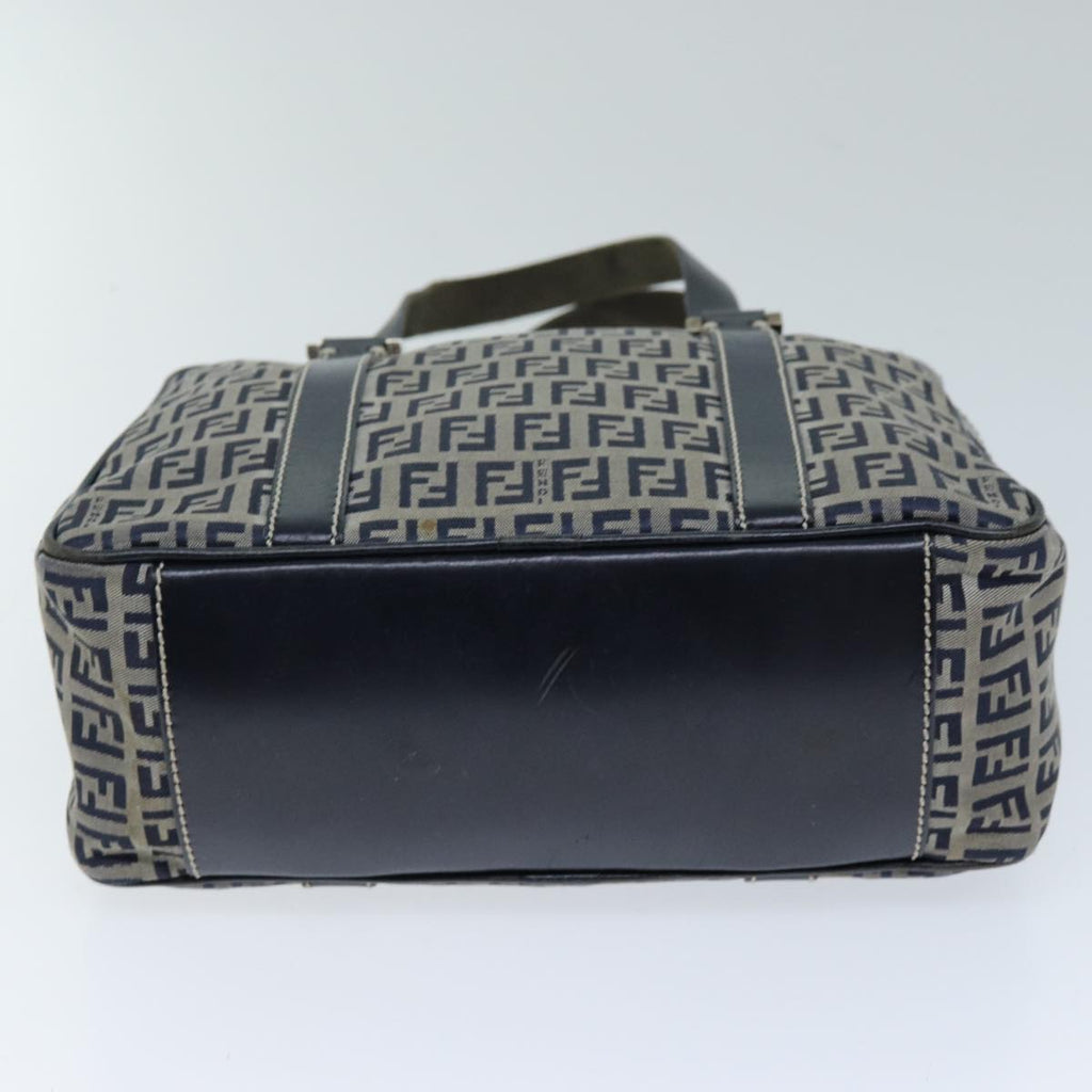 FENDI Zucchino Canvas Hand Bag Navy73134