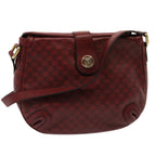 CELINE Macadam Canvas Shoulder Bag Red  73167