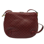 CELINE Macadam Canvas Shoulder Bag Red  73167