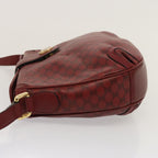 CELINE Macadam Canvas Shoulder Bag Red  73167