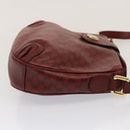 CELINE Macadam Canvas Shoulder Bag Red  73167