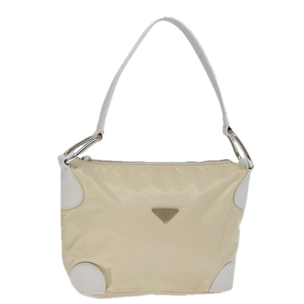 PRADA Shoulder Bag Nylon Cream 73203