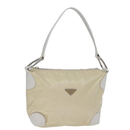 PRADA Shoulder Bag Nylon Cream 73203