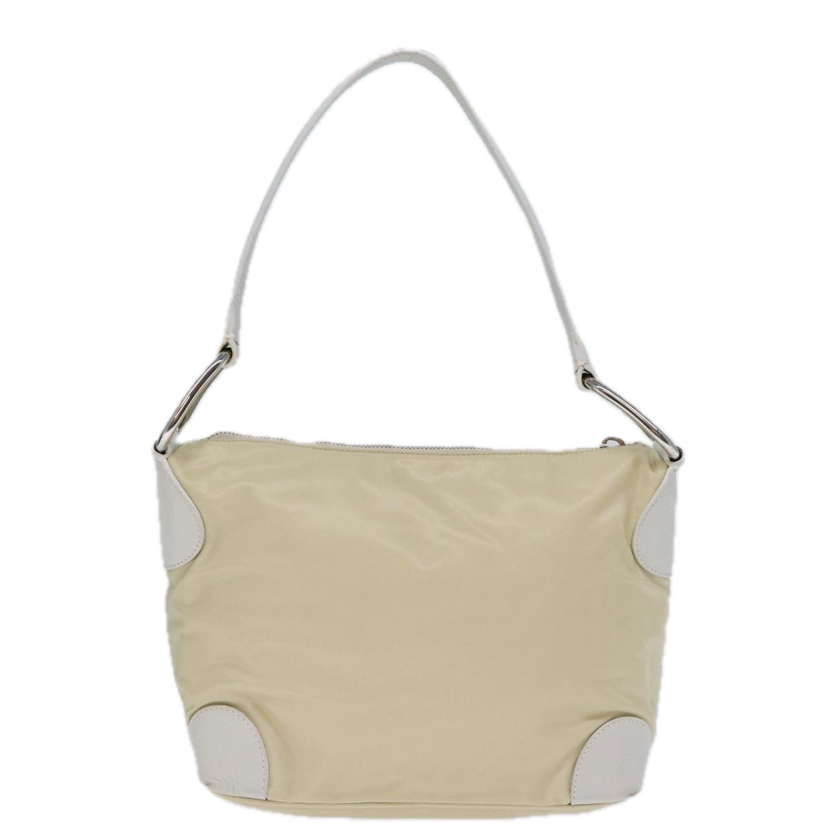 PRADA Shoulder Bag Nylon Cream 73203