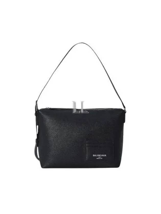 Balenciaga Small Leather Shoulder Bag Black
