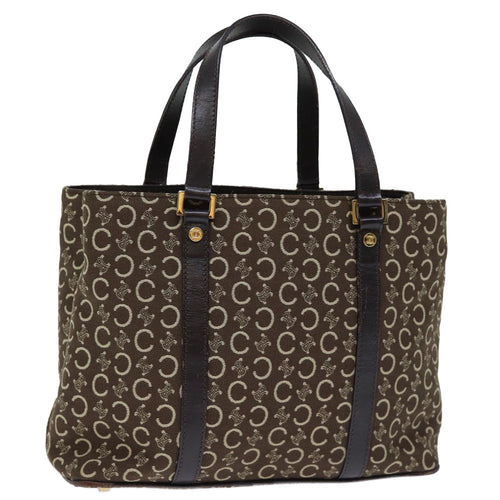 CELINE C Macadam Canvas Hand Bag Brown  73240