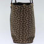 CELINE C Macadam Canvas Hand Bag Brown  73240