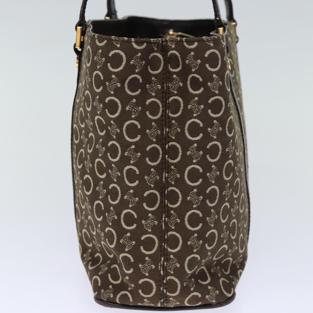 CELINE C Macadam Canvas Hand Bag Brown  73240