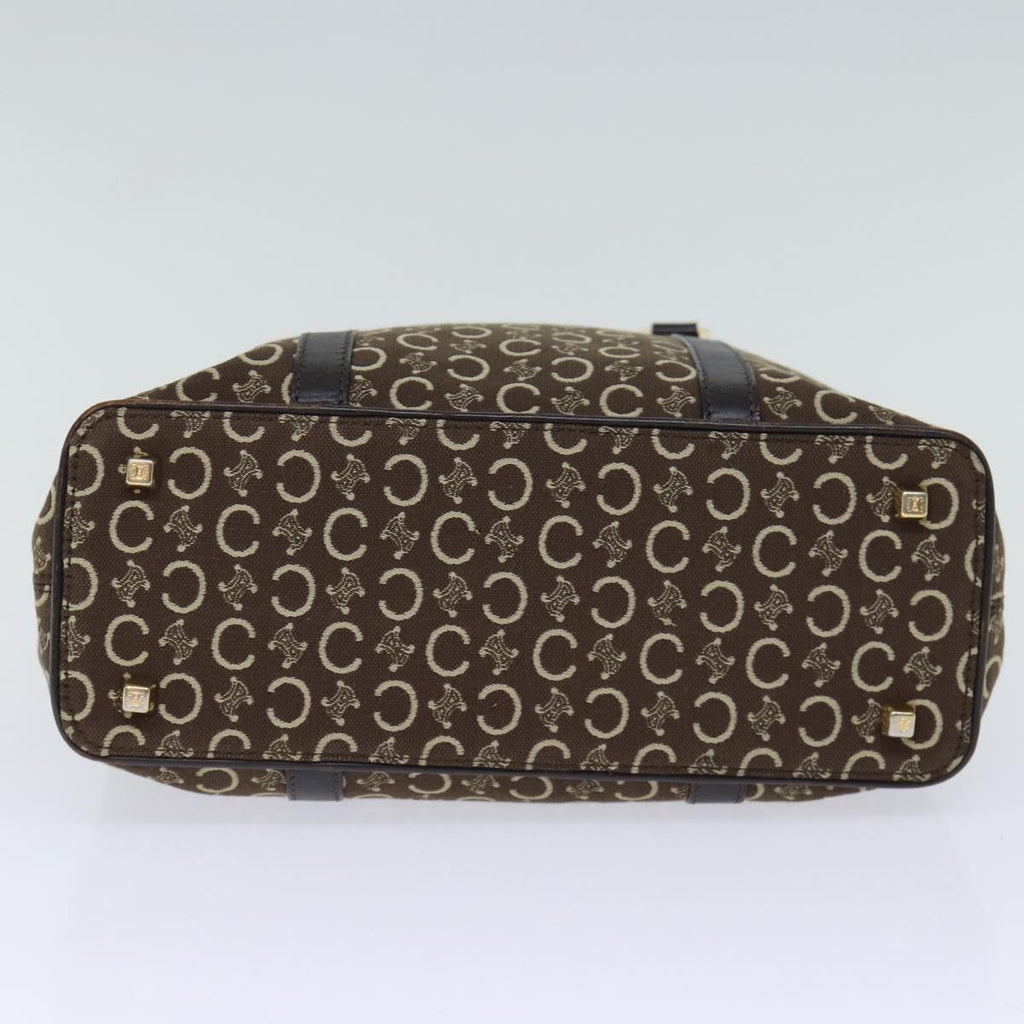 CELINE C Macadam Canvas Hand Bag Brown  73240