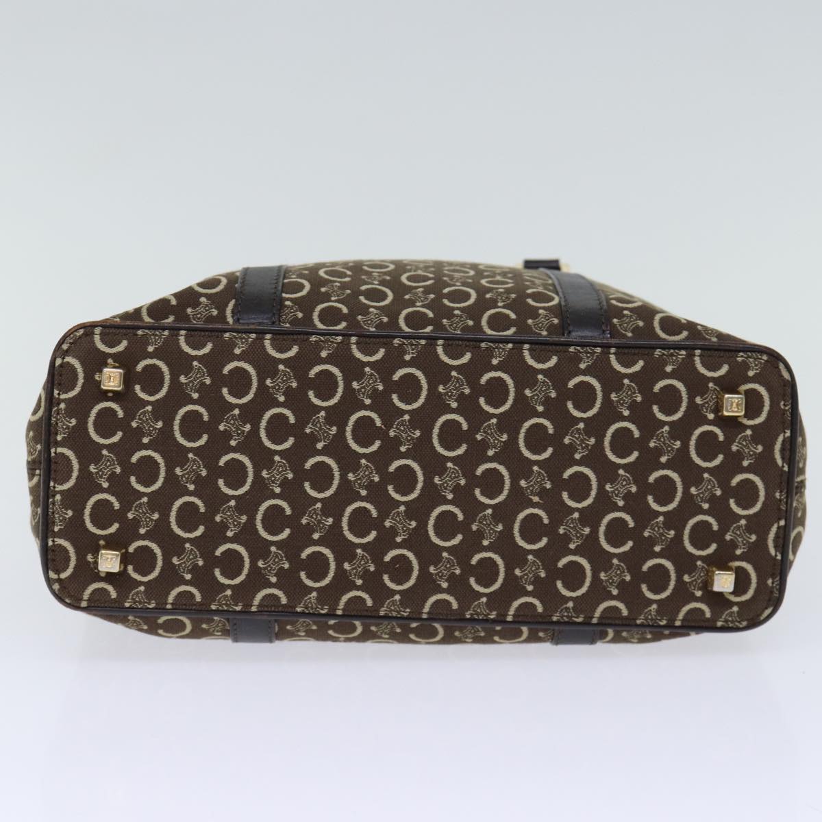 CELINE C Macadam Canvas Hand Bag Brown  73240