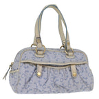 CELINE C Macadam Canvas Hand Bag Light Blue  73242