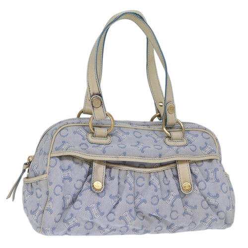 CELINE C Macadam Canvas Hand Bag Light Blue  73242