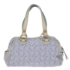 CELINE C Macadam Canvas Hand Bag Light Blue  73242