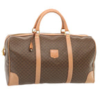 CELINE Macadam Canvas Boston Bag PVC Brown  73245