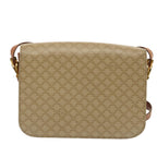 CELINE Macadam Canvas Shoulder Bag Beige Auth 73295