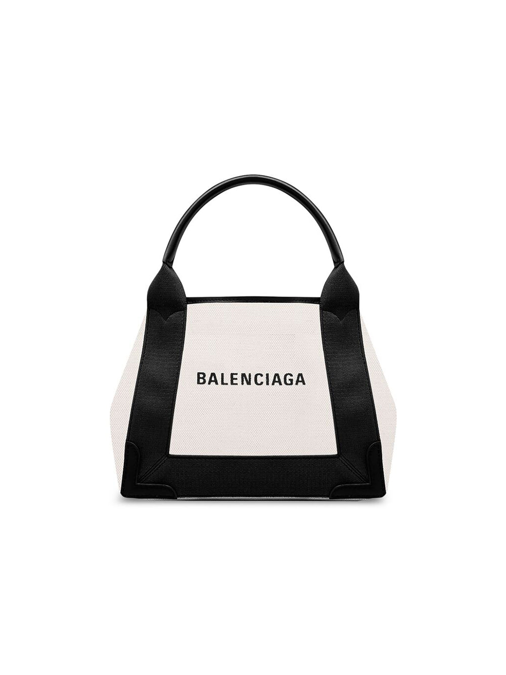 Balenciaga Women Canvas And Leather Navy Cabas Xs Bag