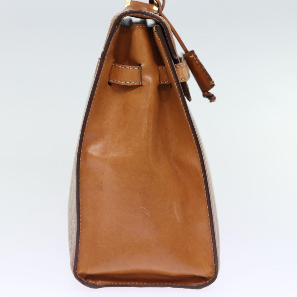 CELINE Macadam Canvas Hand Bag Beige  73341