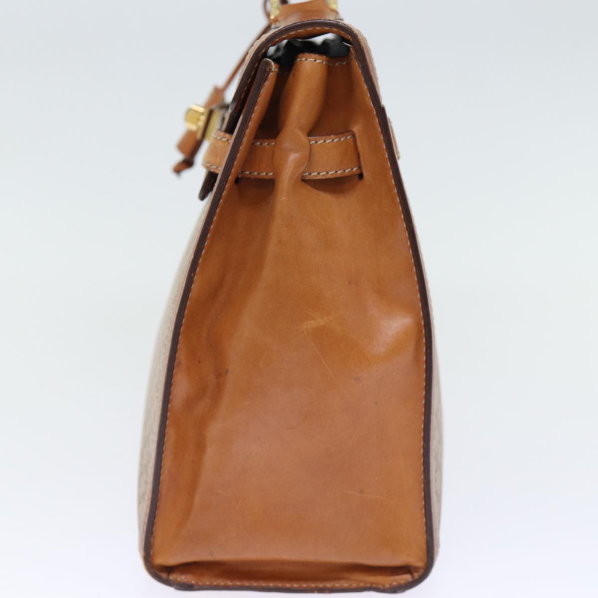 CELINE Macadam Canvas Hand Bag Beige  73341