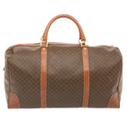 CELINE Macadam Canvas Boston Bag PVC Brown  73343