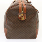 CELINE Macadam Canvas Boston Bag PVC Brown  73343