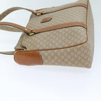 CELINE Macadam Canvas Tote Bag Beige Auth 73431