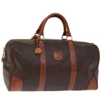 CELINE Macadam Canvas Boston Bag PVC Brown  73452