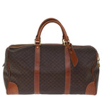 CELINE Macadam Canvas Boston Bag PVC Brown  73452