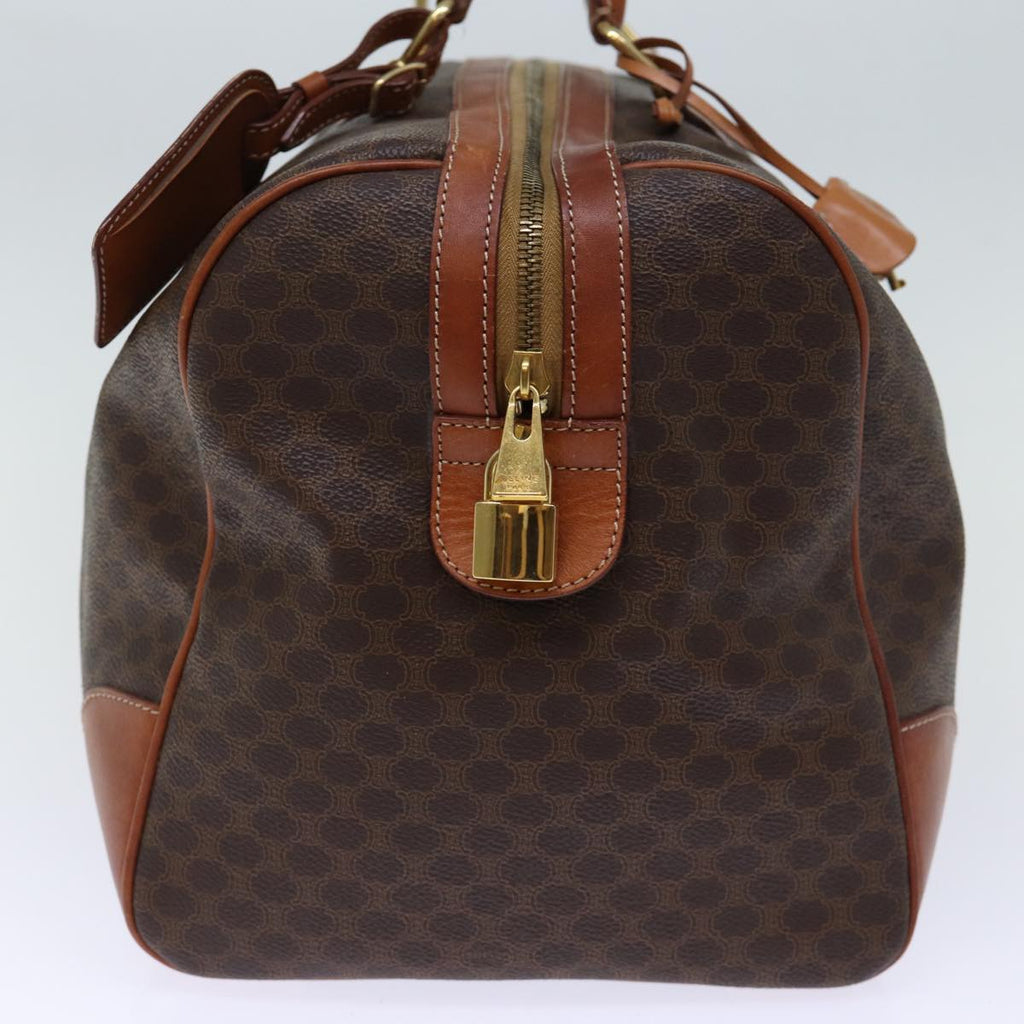 CELINE Macadam Canvas Boston Bag PVC Brown  73452