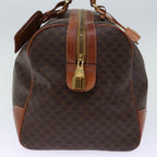 CELINE Macadam Canvas Boston Bag PVC Brown  73452