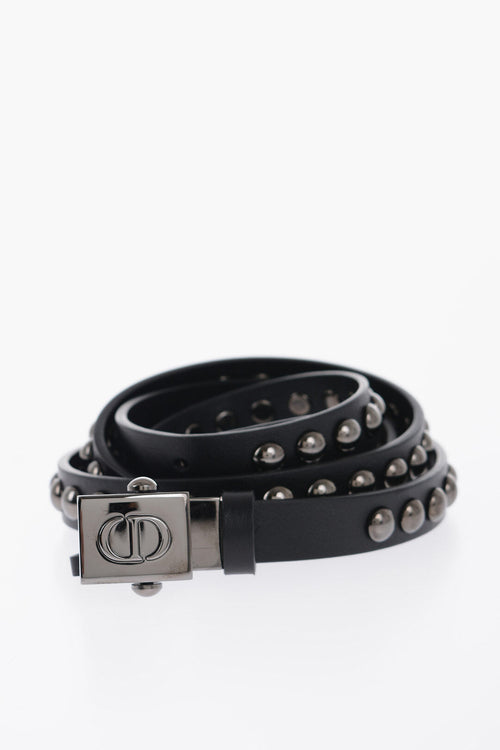 Dior Leather Studded Belt 15Mm