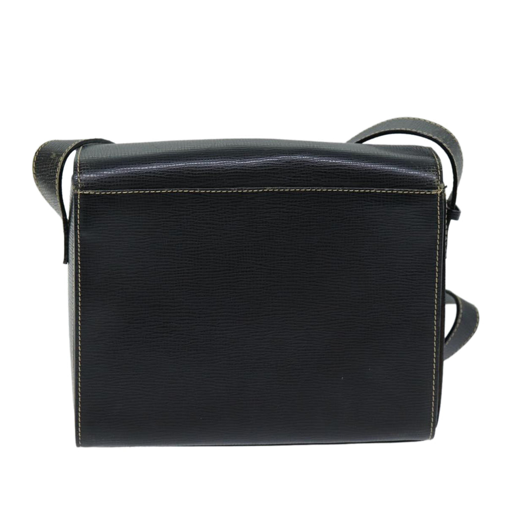 CELINE Shoulder Bag Leather Black  73484