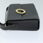 CELINE Shoulder Bag Leather Black  73484