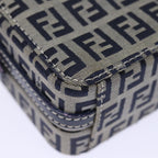 FENDI Zucchino Canvas Hand Pouch Navy73529